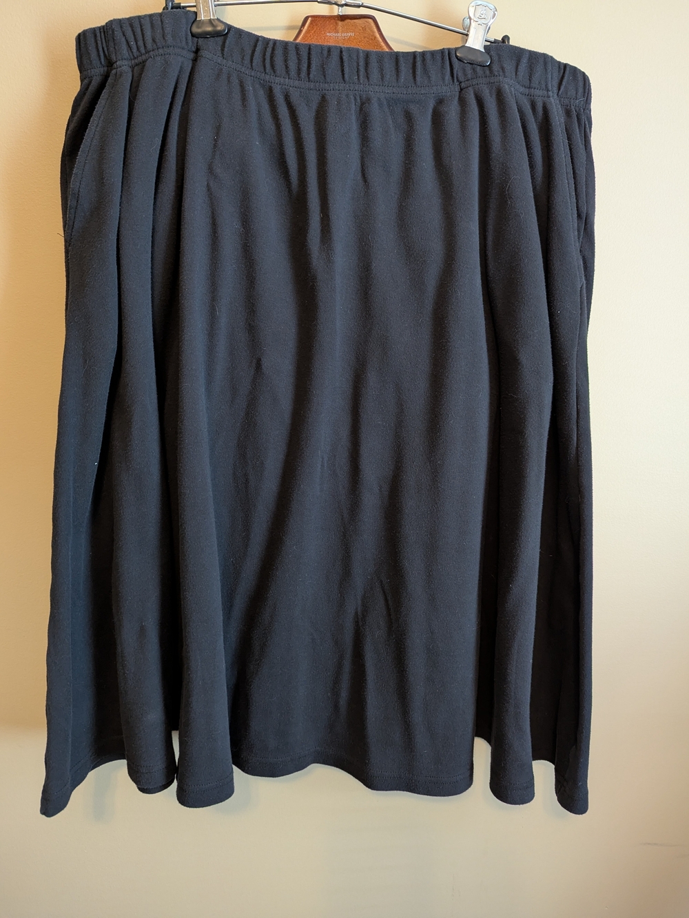Woman Within Black A-Line Pull-On Skirt